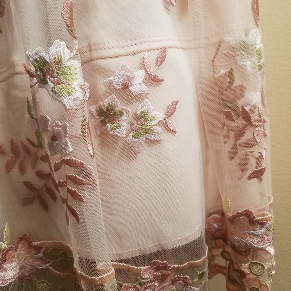 Crystal Doll Pink Flower Tulle Dress - Picture 5 of 9